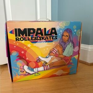 Impala Rollerskates, pink/yellow, size 10